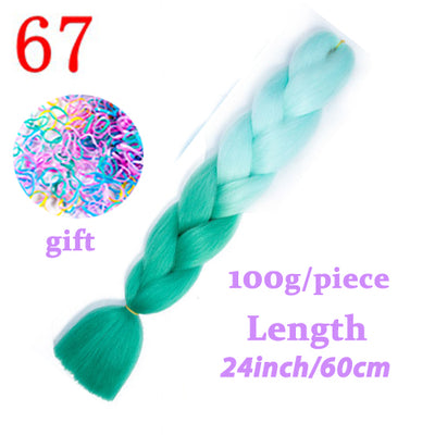LISI HAIR Jumbo Braids Long Ombre Jumbo Synthetic Braiding Hair Crochet Blonde Pink Blue Grey Hair Extensions African Viscera
