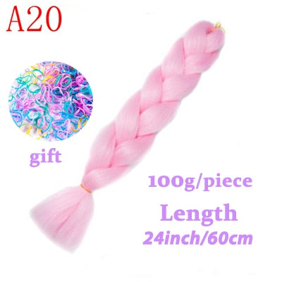 LISI HAIR Jumbo Braids Long Ombre Jumbo Synthetic Braiding Hair Crochet Blonde Pink Blue Grey Hair Extensions African Viscera