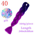 LISI HAIR Jumbo Braids Long Ombre Jumbo Synthetic Braiding Hair Crochet Blonde Pink Blue Grey Hair Extensions African Viscera