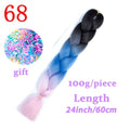 LISI HAIR Jumbo Braids Long Ombre Jumbo Synthetic Braiding Hair Crochet Blonde Pink Blue Grey Hair Extensions African Viscera