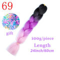 LISI HAIR Jumbo Braids Long Ombre Jumbo Synthetic Braiding Hair Crochet Blonde Pink Blue Grey Hair Extensions African Viscera