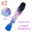 LISI HAIR Jumbo Braids Long Ombre Jumbo Synthetic Braiding Hair Crochet Blonde Pink Blue Grey Hair Extensions African Viscera