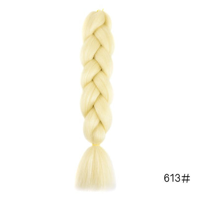 YXCHERISHAIR 24" Synthetic Braiding Hair Extensions Ombre Crochet Braids Yellow Hair Jumbo Braid Box Braids