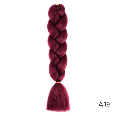 YXCHERISHAIR 24" Synthetic Braiding Hair Extensions Ombre Crochet Braids Yellow Hair Jumbo Braid Box Braids