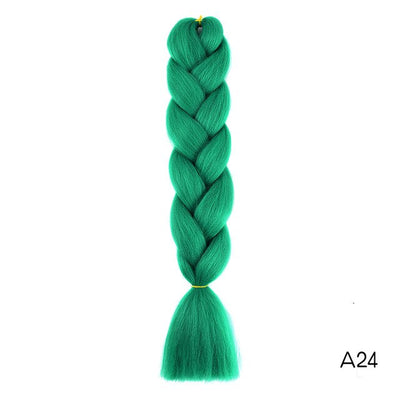YXCHERISHAIR 24" Synthetic Braiding Hair Extensions Ombre Crochet Braids Yellow Hair Jumbo Braid Box Braids
