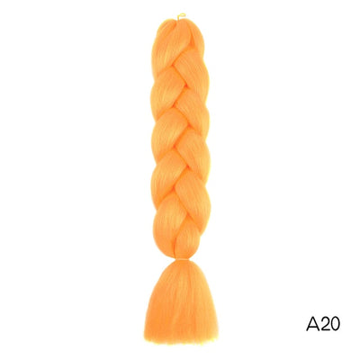 YXCHERISHAIR 24" Synthetic Braiding Hair Extensions Ombre Crochet Braids Yellow Hair Jumbo Braid Box Braids