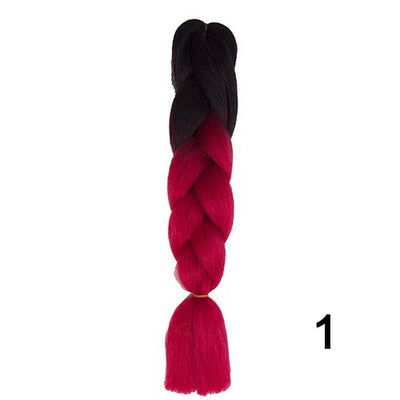 YXCHERISHAIR 24" Synthetic Braiding Hair Extensions Ombre Crochet Braids Yellow Hair Jumbo Braid Box Braids