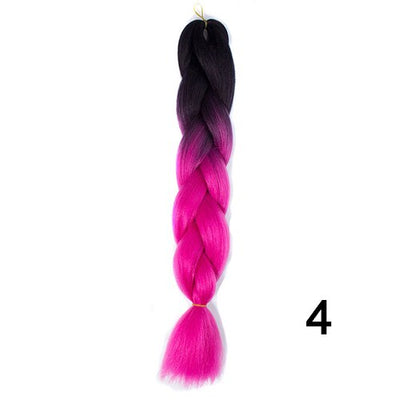 YXCHERISHAIR 24" Synthetic Braiding Hair Extensions Ombre Crochet Braids Yellow Hair Jumbo Braid Box Braids