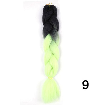 YXCHERISHAIR 24" Synthetic Braiding Hair Extensions Ombre Crochet Braids Yellow Hair Jumbo Braid Box Braids