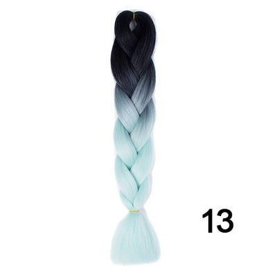 YXCHERISHAIR 24" Synthetic Braiding Hair Extensions Ombre Crochet Braids Yellow Hair Jumbo Braid Box Braids