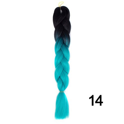 YXCHERISHAIR 24" Synthetic Braiding Hair Extensions Ombre Crochet Braids Yellow Hair Jumbo Braid Box Braids