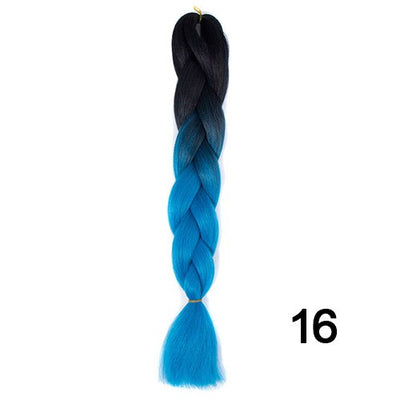YXCHERISHAIR 24" Synthetic Braiding Hair Extensions Ombre Crochet Braids Yellow Hair Jumbo Braid Box Braids
