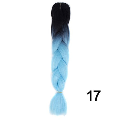 YXCHERISHAIR 24" Synthetic Braiding Hair Extensions Ombre Crochet Braids Yellow Hair Jumbo Braid Box Braids