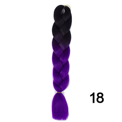 YXCHERISHAIR 24" Synthetic Braiding Hair Extensions Ombre Crochet Braids Yellow Hair Jumbo Braid Box Braids