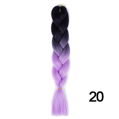 YXCHERISHAIR 24" Synthetic Braiding Hair Extensions Ombre Crochet Braids Yellow Hair Jumbo Braid Box Braids