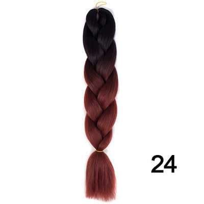 YXCHERISHAIR 24" Synthetic Braiding Hair Extensions Ombre Crochet Braids Yellow Hair Jumbo Braid Box Braids