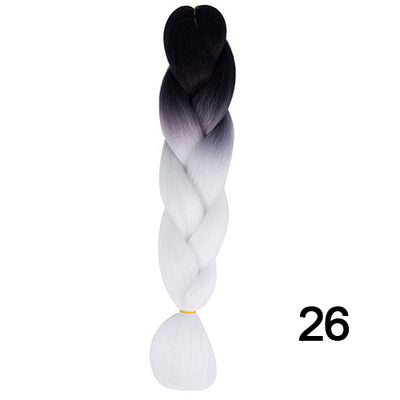 YXCHERISHAIR 24" Synthetic Braiding Hair Extensions Ombre Crochet Braids Yellow Hair Jumbo Braid Box Braids