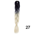 YXCHERISHAIR 24" Synthetic Braiding Hair Extensions Ombre Crochet Braids Yellow Hair Jumbo Braid Box Braids