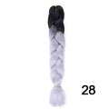YXCHERISHAIR 24" Synthetic Braiding Hair Extensions Ombre Crochet Braids Yellow Hair Jumbo Braid Box Braids
