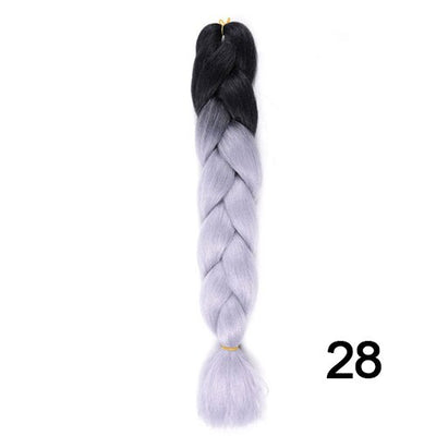 YXCHERISHAIR 24" Synthetic Braiding Hair Extensions Ombre Crochet Braids Yellow Hair Jumbo Braid Box Braids
