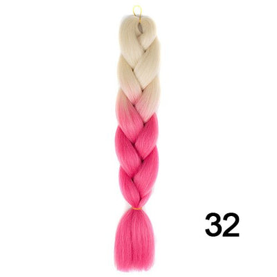 YXCHERISHAIR 24" Synthetic Braiding Hair Extensions Ombre Crochet Braids Yellow Hair Jumbo Braid Box Braids