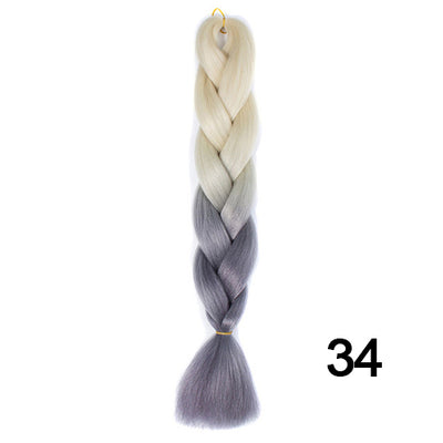 YXCHERISHAIR 24" Synthetic Braiding Hair Extensions Ombre Crochet Braids Yellow Hair Jumbo Braid Box Braids
