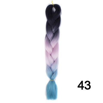 YXCHERISHAIR 24" Synthetic Braiding Hair Extensions Ombre Crochet Braids Yellow Hair Jumbo Braid Box Braids