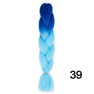 YXCHERISHAIR 24" Synthetic Braiding Hair Extensions Ombre Crochet Braids Yellow Hair Jumbo Braid Box Braids