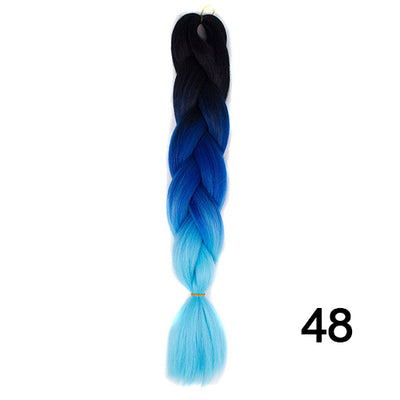 YXCHERISHAIR 24" Synthetic Braiding Hair Extensions Ombre Crochet Braids Yellow Hair Jumbo Braid Box Braids