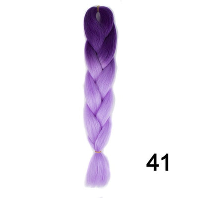 YXCHERISHAIR 24" Synthetic Braiding Hair Extensions Ombre Crochet Braids Yellow Hair Jumbo Braid Box Braids
