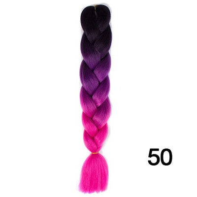 YXCHERISHAIR 24" Synthetic Braiding Hair Extensions Ombre Crochet Braids Yellow Hair Jumbo Braid Box Braids