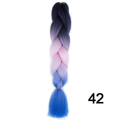 YXCHERISHAIR 24" Synthetic Braiding Hair Extensions Ombre Crochet Braids Yellow Hair Jumbo Braid Box Braids