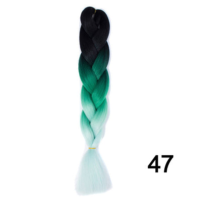 YXCHERISHAIR 24" Synthetic Braiding Hair Extensions Ombre Crochet Braids Yellow Hair Jumbo Braid Box Braids