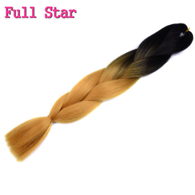 Ombre braiding hair Extensions 1Pack 24" 100G jumbo braid Long Brown Synthetic dreads Crochet braids Full Star Hair