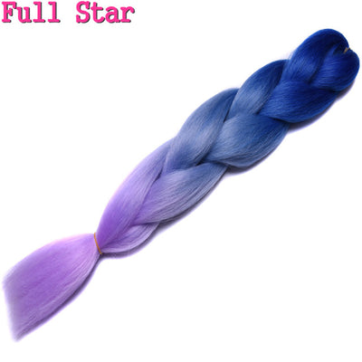 Ombre braiding hair Extensions 1Pack 24" 100G jumbo braid Long Brown Synthetic dreads Crochet braids Full Star Hair