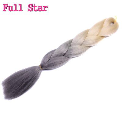 Ombre braiding hair Extensions 1Pack 24" 100G jumbo braid Long Brown Synthetic dreads Crochet braids Full Star Hair