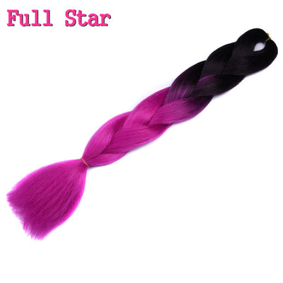 Ombre braiding hair Extensions 1Pack 24" 100G jumbo braid Long Brown Synthetic dreads Crochet braids Full Star Hair