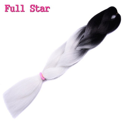 Ombre braiding hair Extensions 1Pack 24" 100G jumbo braid Long Brown Synthetic dreads Crochet braids Full Star Hair