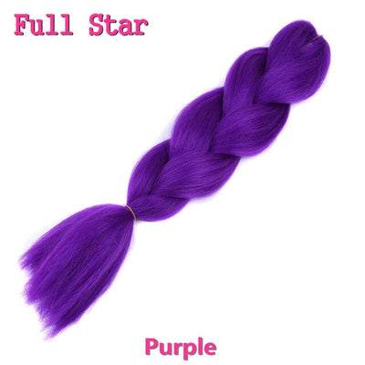 Ombre braiding hair Extensions 1Pack 24" 100G jumbo braid Long Brown Synthetic dreads Crochet braids Full Star Hair