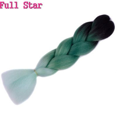 Ombre braiding hair Extensions 1Pack 24" 100G jumbo braid Long Brown Synthetic dreads Crochet braids Full Star Hair