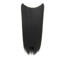 JOY&BEAUTY 22" Invisible Wire No Clips in Hair Extensions 120g High Temperature Fiber Synthetic Hair Secret Fish Line Hairpieces