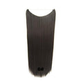 JOY&BEAUTY 22" Invisible Wire No Clips in Hair Extensions 120g High Temperature Fiber Synthetic Hair Secret Fish Line Hairpieces