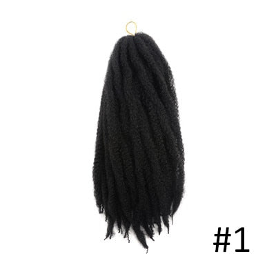 Ombre Marley Braids Synthetic Fiber Hair Extension Afro Curly Hair Crochet Braiding Hair Weave 18strands/pack Toyotress Hair