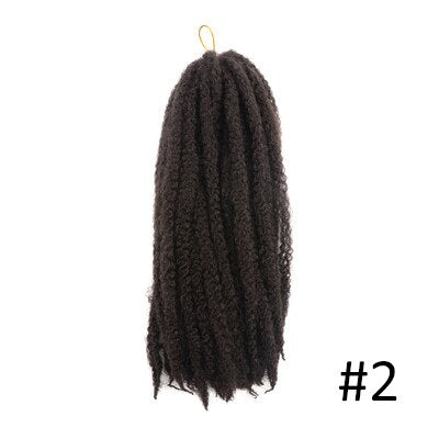 Ombre Marley Braids Synthetic Fiber Hair Extension Afro Curly Hair Crochet Braiding Hair Weave 18strands/pack Toyotress Hair