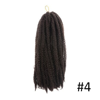 Ombre Marley Braids Synthetic Fiber Hair Extension Afro Curly Hair Crochet Braiding Hair Weave 18strands/pack Toyotress Hair