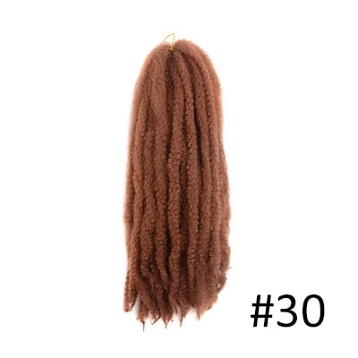 Ombre Marley Braids Synthetic Fiber Hair Extension Afro Curly Hair Crochet Braiding Hair Weave 18strands/pack Toyotress Hair