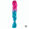 Hair Braid Synthetic Hair Extensions Jumbo False Braid Ombre Braiding Hair Pink Grey Blue Color