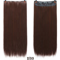 AOSI 60cm Long Straight Black Gray Blonde Women Ombre  High Tempreture Synthetic Hairpiece 5 Clip in Hair Extensions Hair Piece