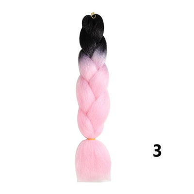 Sambraid 24 Inch Ombre Jumbo Braiding Hair For Jumbo Braids 100g/Pack False Hair Synthetic Crochet Braids Hair Extensions