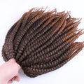 Luxury For Braiding 12" 12strands/pack 4packs/lot  Ombre Brown Crochet Braids Mambo Twist Synthetic Hair Extensions